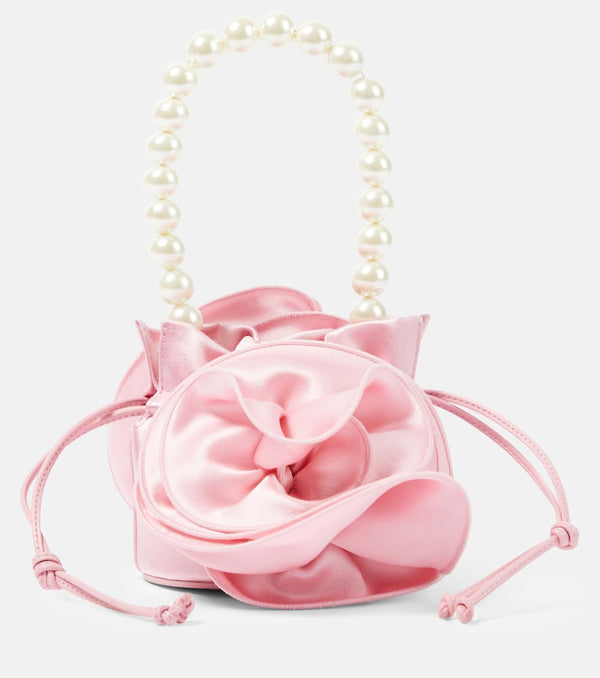 Magda Butrym Magda Small floral-applique satin bucket bag