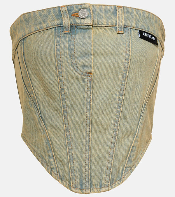 Vetements Cotton denim corset