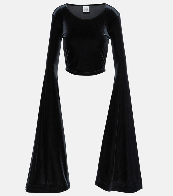 Vetements Velvet crop top