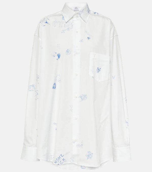 Vetements Printed cotton shirt