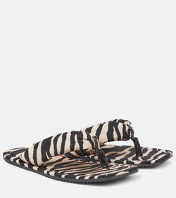 The Attico Indie zebra-print thong sandals