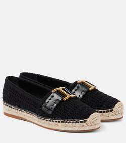 Chloé Marcie leather-trimmed crochet espadrilles