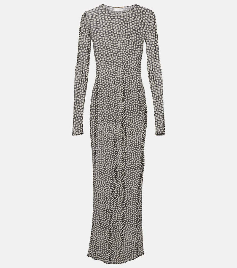 Saint Laurent Polka-dot maxi dress