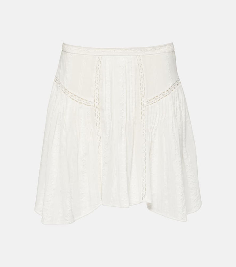 Marant Etoile Jorenaga asymmetric lace miniskirt