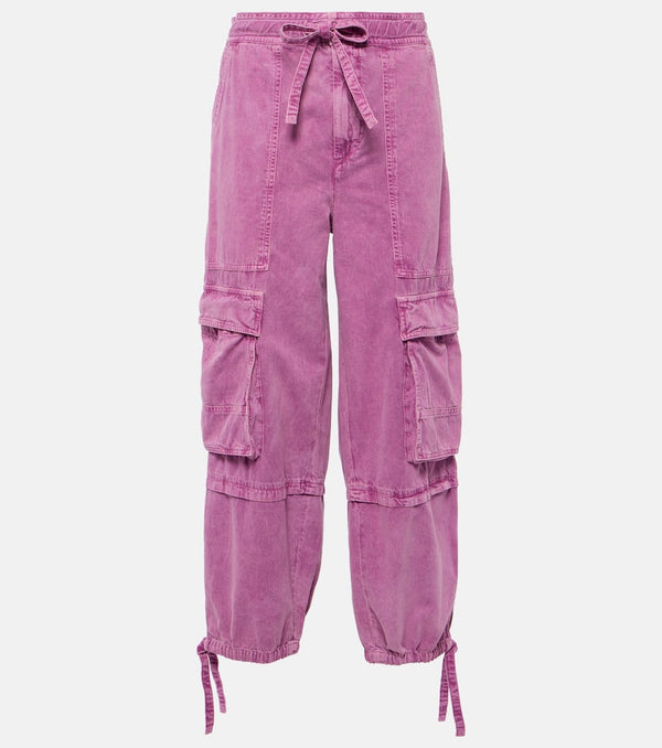 Marant Etoile Ivy mid-rise denim cargo pants