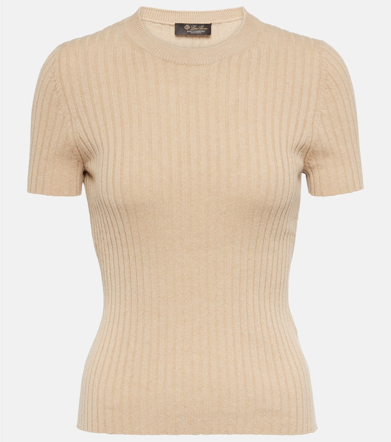 Loro Piana Ribbed-knit cashmere top