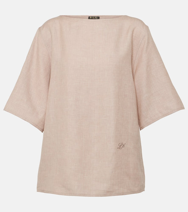 Loro Piana Linen and wool-blend top