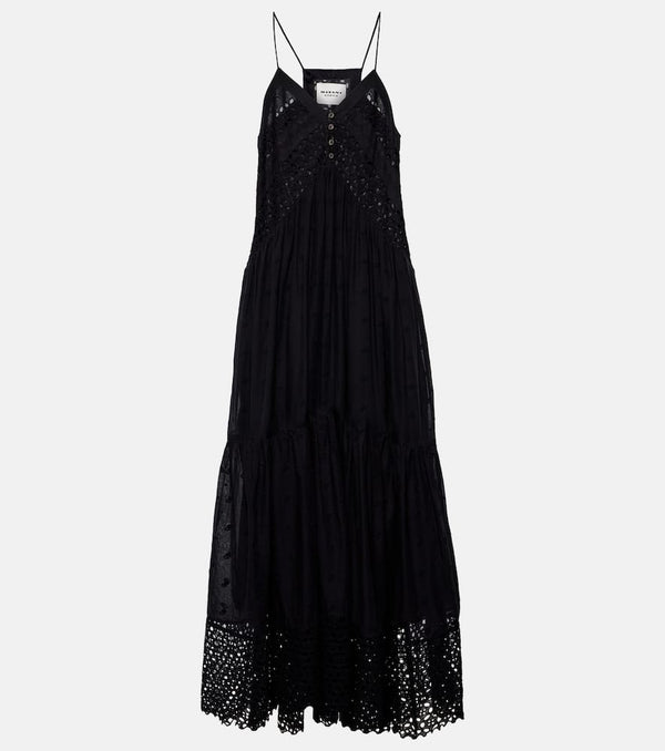 Marant Etoile Sabba embroidered cotton maxi dress