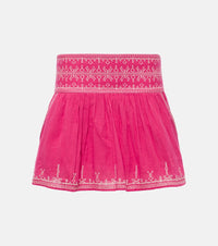 Marant Etoile Picadilia smocked cotton miniskirt
