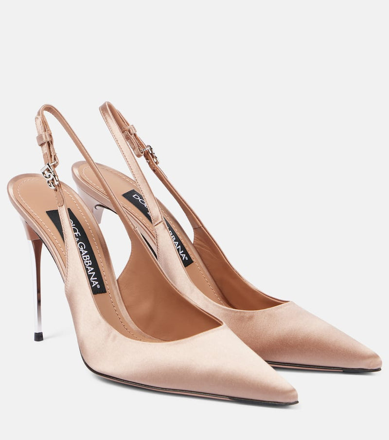 Dolce & Gabbana Satin slingback pumps