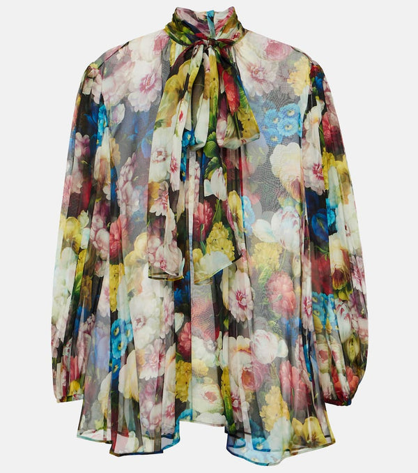 Dolce & Gabbana Floral silk chiffon blouse