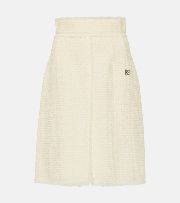 Dolce & Gabbana Wool-blend tweed midi skirt