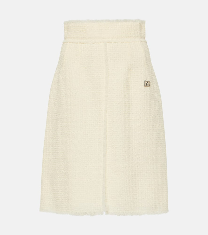 Dolce & Gabbana Wool-blend tweed midi skirt
