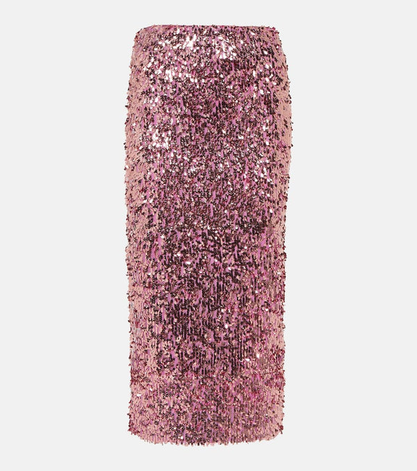 Rotate Sequined pencil skirt