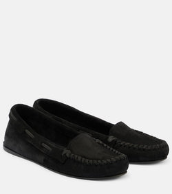 The Row Mabel suede loafers