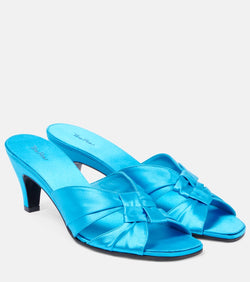 The Row Soft Knot 65 satin mules