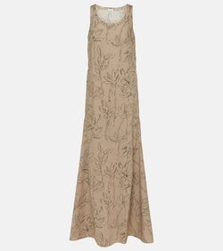 Brunello Cucinelli Floral cotton maxi dress