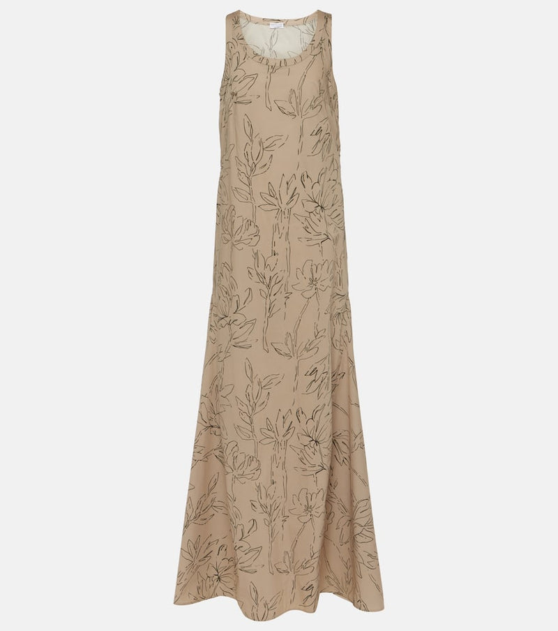 Brunello Cucinelli Floral cotton maxi dress