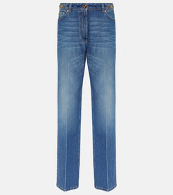 Versace High-rise straight jeans