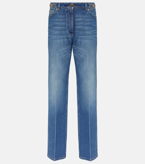 Versace High-rise straight jeans