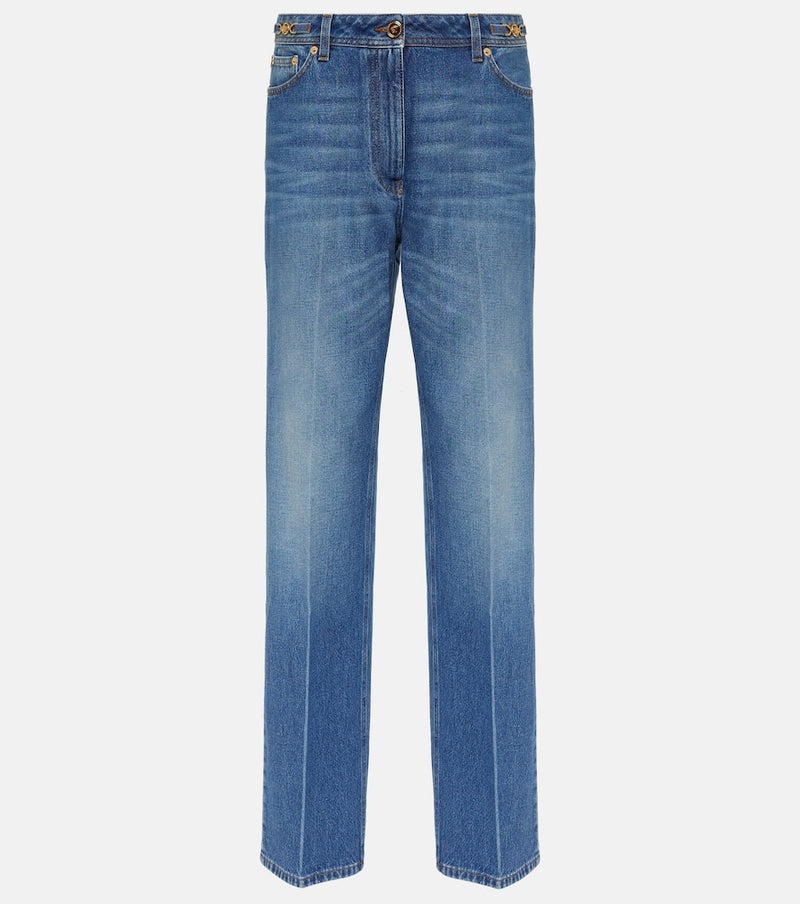 Versace High-rise straight jeans