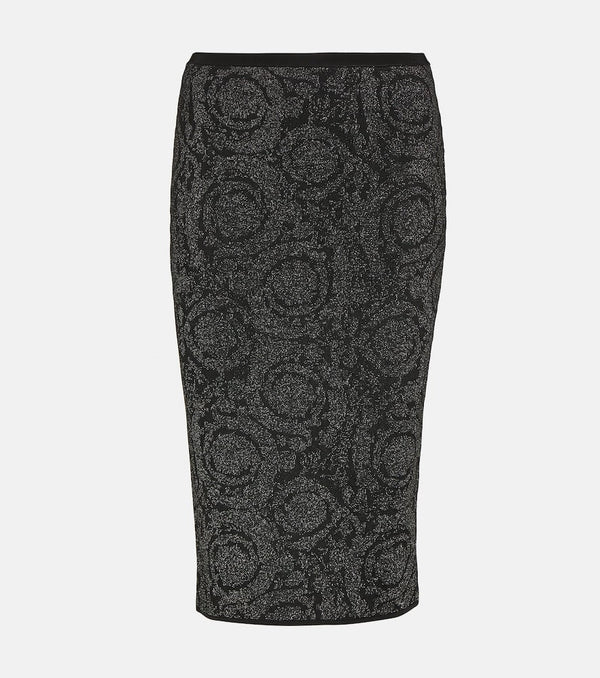 Versace Barocco knit midi skirt