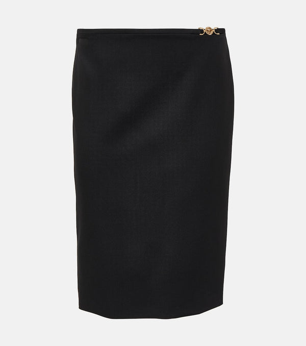 Versace Medusa '95 wool midi skirt