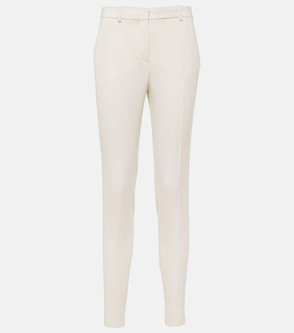 Versace High-rise wool slim pants