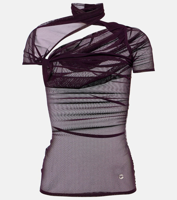 Coperni Asymmetric mesh top