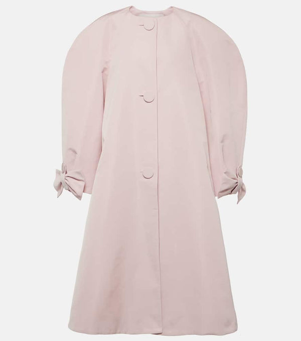 Nina Ricci Bow-detail boxy taffetta coat