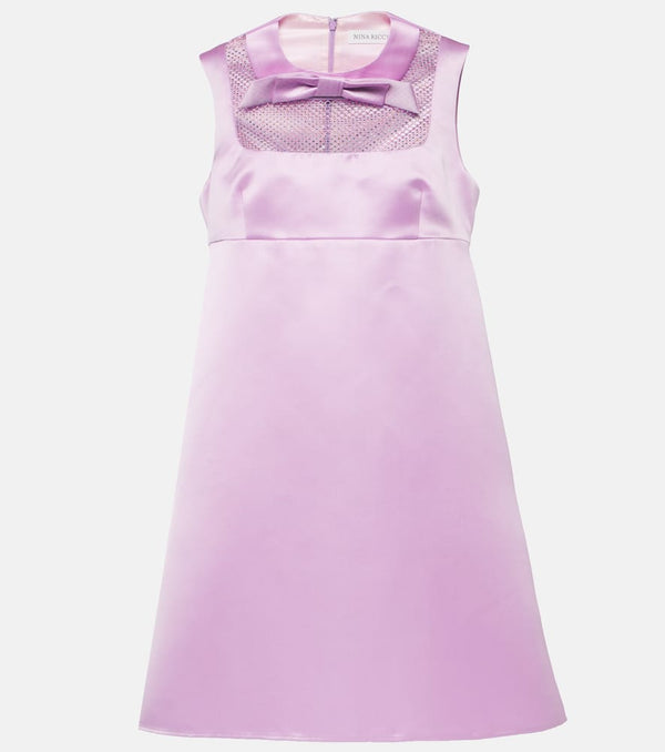 Nina Ricci Duchess embellished satin minidress