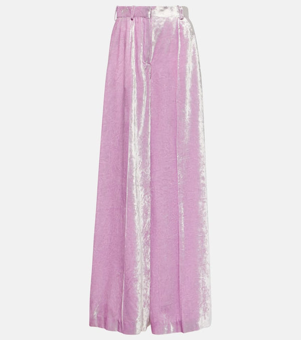 Nina Ricci High-rise velvet palazzo pants