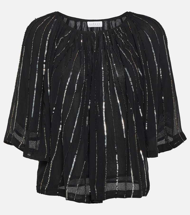 Velvet Barbara embellished blouse