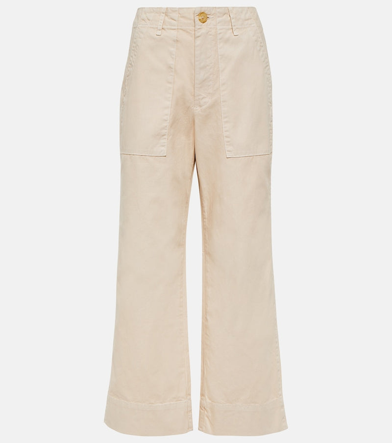 Velvet Mya cropped cotton wide-leg pants