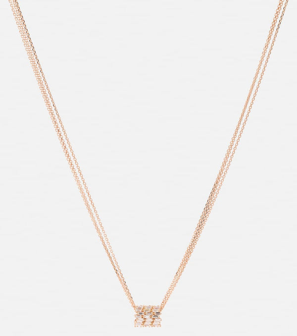 Suzanne Kalan 18kt rose gold necklace with diamonds