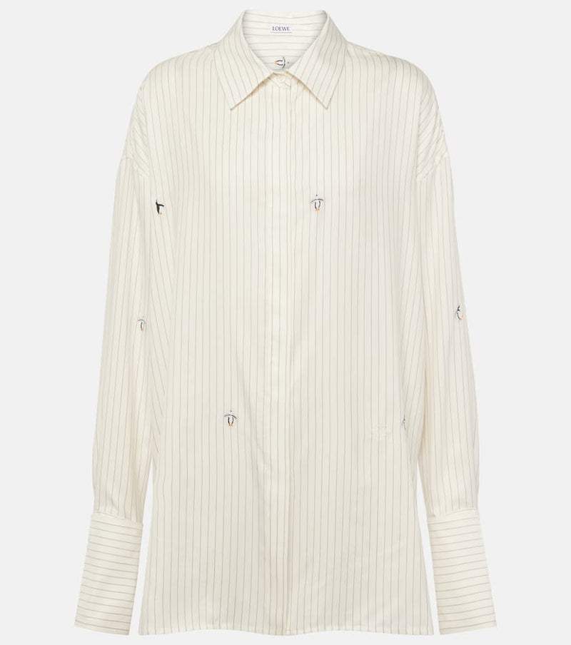 Loewe x Suna Fujita silk and cotton fil coupé shirt