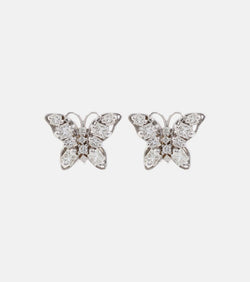 Suzanne Kalan Fireworks Butterfly 18kt gold earrings with diamonds