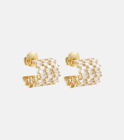 Suzanne Kalan 18kt gold earrings with diamonds