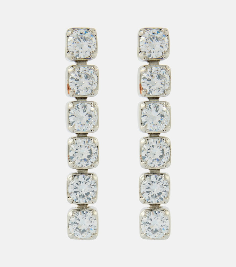 Jil Sander Crystal-embellished drop earrings