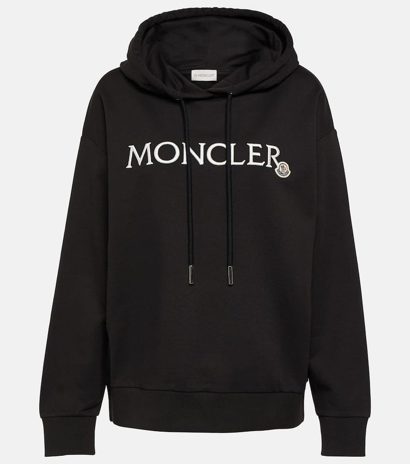 Moncler Logo cotton jersey hoodie