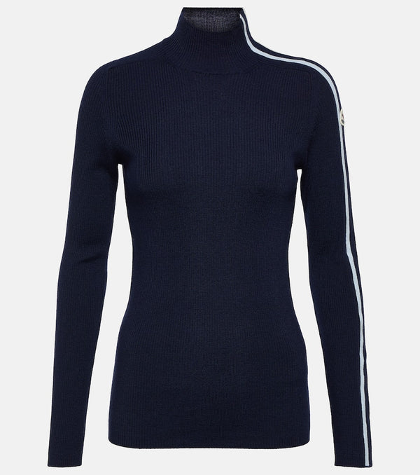 Moncler Ribbed-knit virgin wool turtleneck sweater