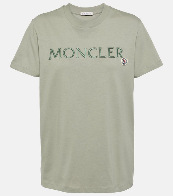 Moncler Logo embroidered cotton jersey T-shirt