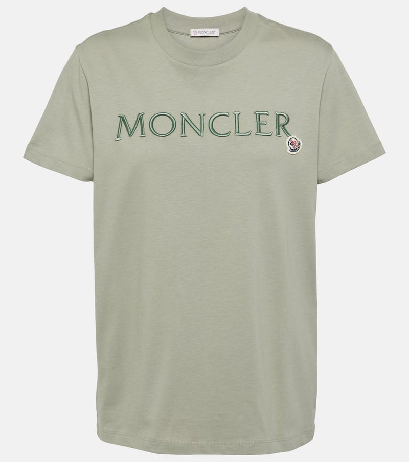 Moncler Logo embroidered cotton jersey T-shirt