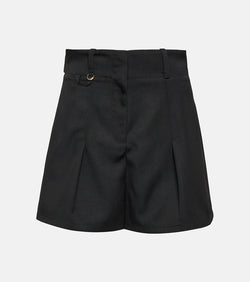 Jacquemus Le Short Bari pleated wool shorts