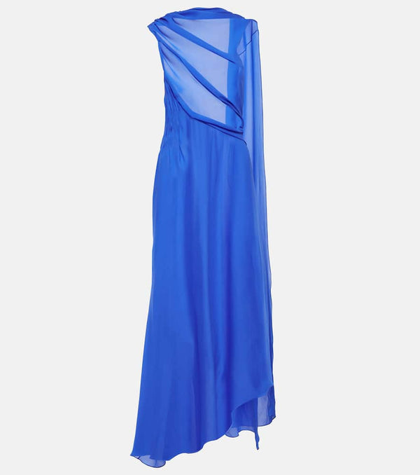 Givenchy Draped asymmetric silk satin gown