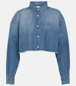 Givenchy 4G cropped denim shirt