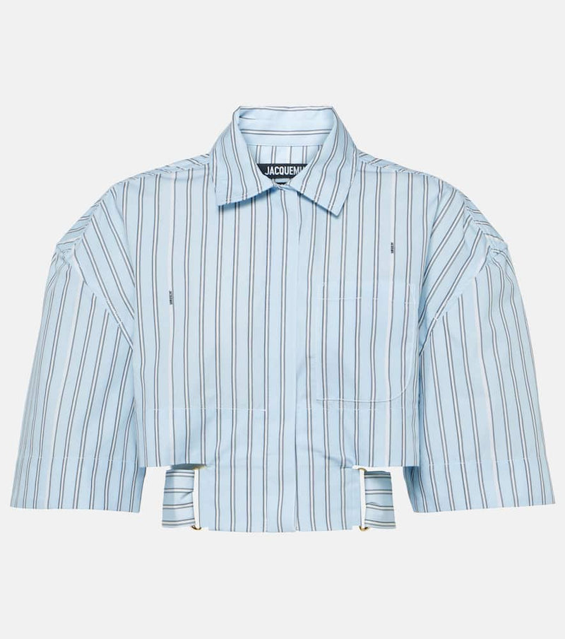 Jacquemus La Chemise Courte Bari striped cotton shirt