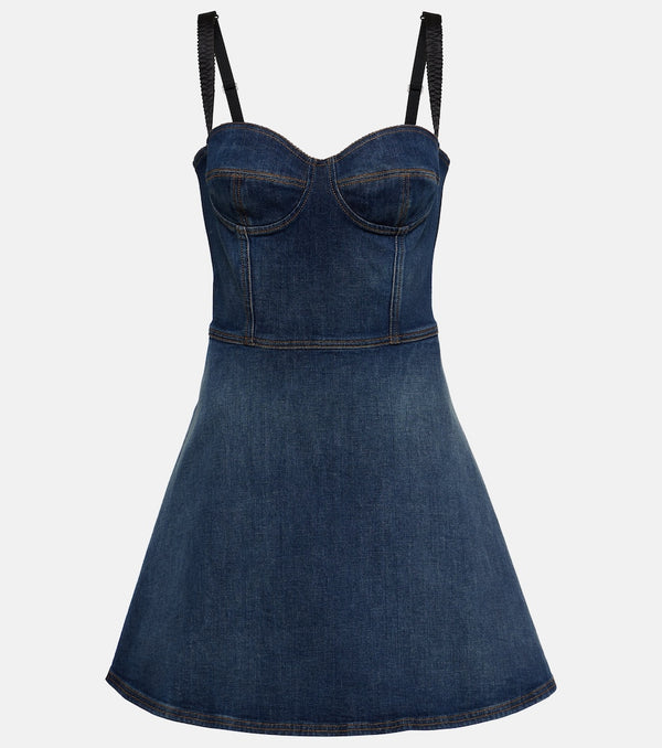 Dolce & Gabbana Corset denim minidress