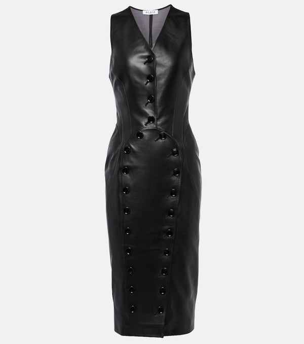 Alaïa Leather midi dress