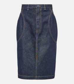 Alaïa Denim pencil skirt